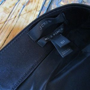 Black J. Crew No. 2 Pencil Skirt